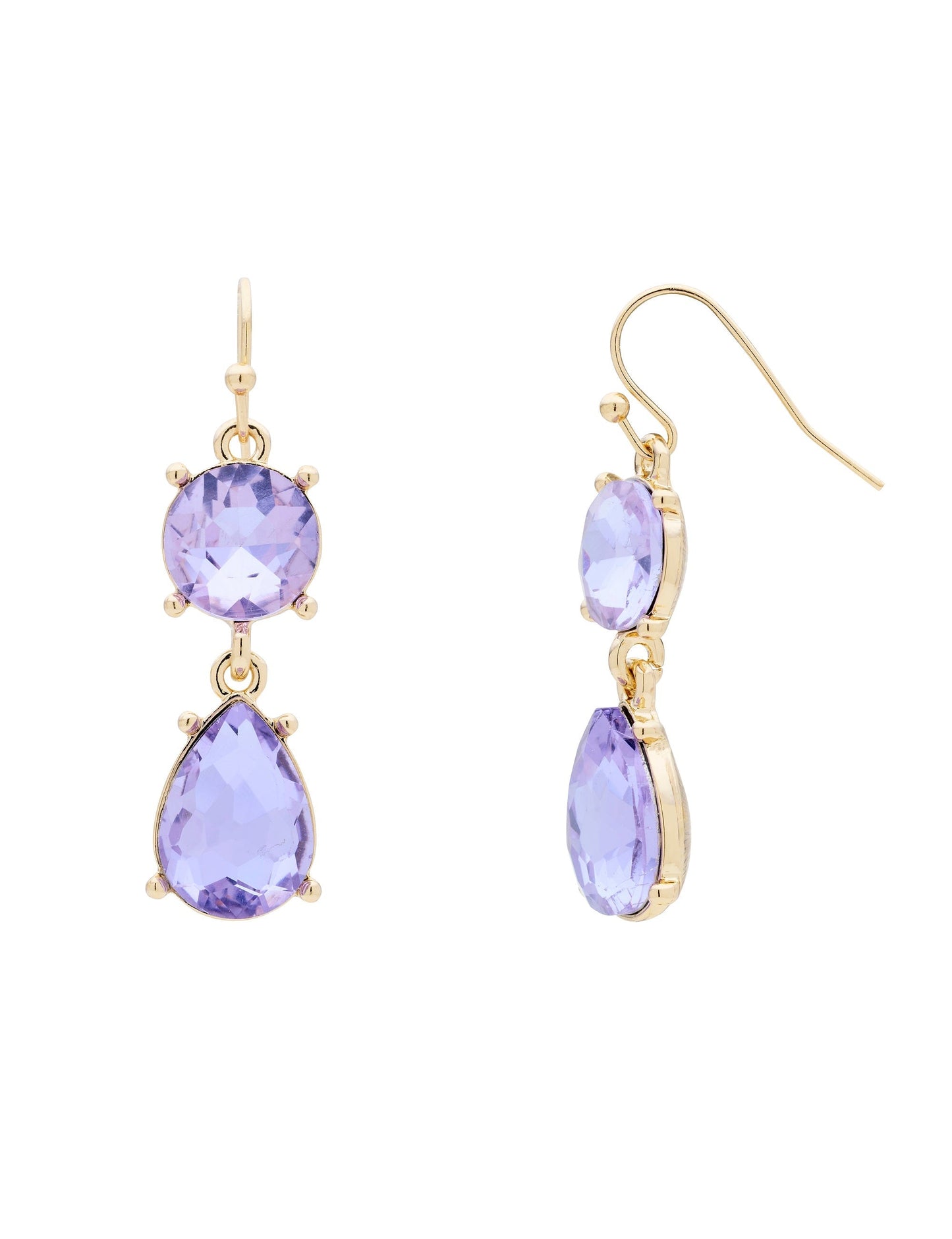 GROUP48 DUO STONE DROP EARRING (Print)