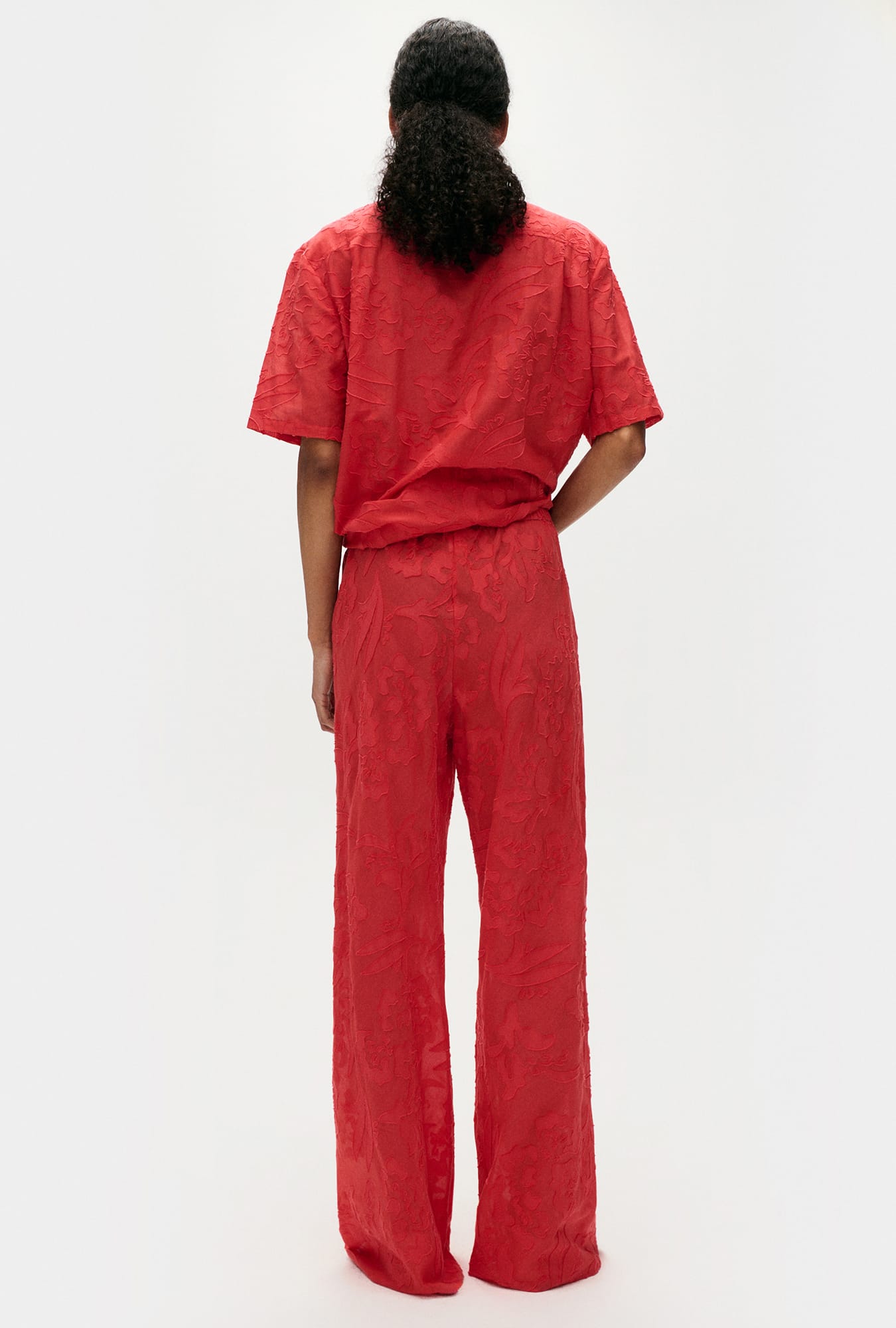 Clip Silk Bias Cut Pants (Geranium)