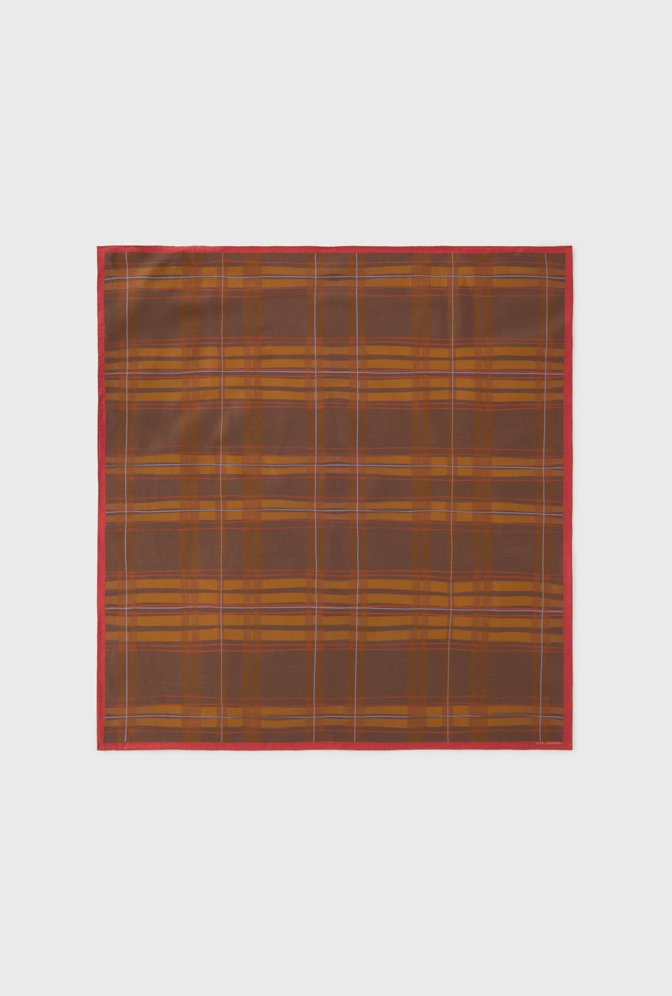 Silk Laundry COTTON SILK SCARF (Root Plaid)