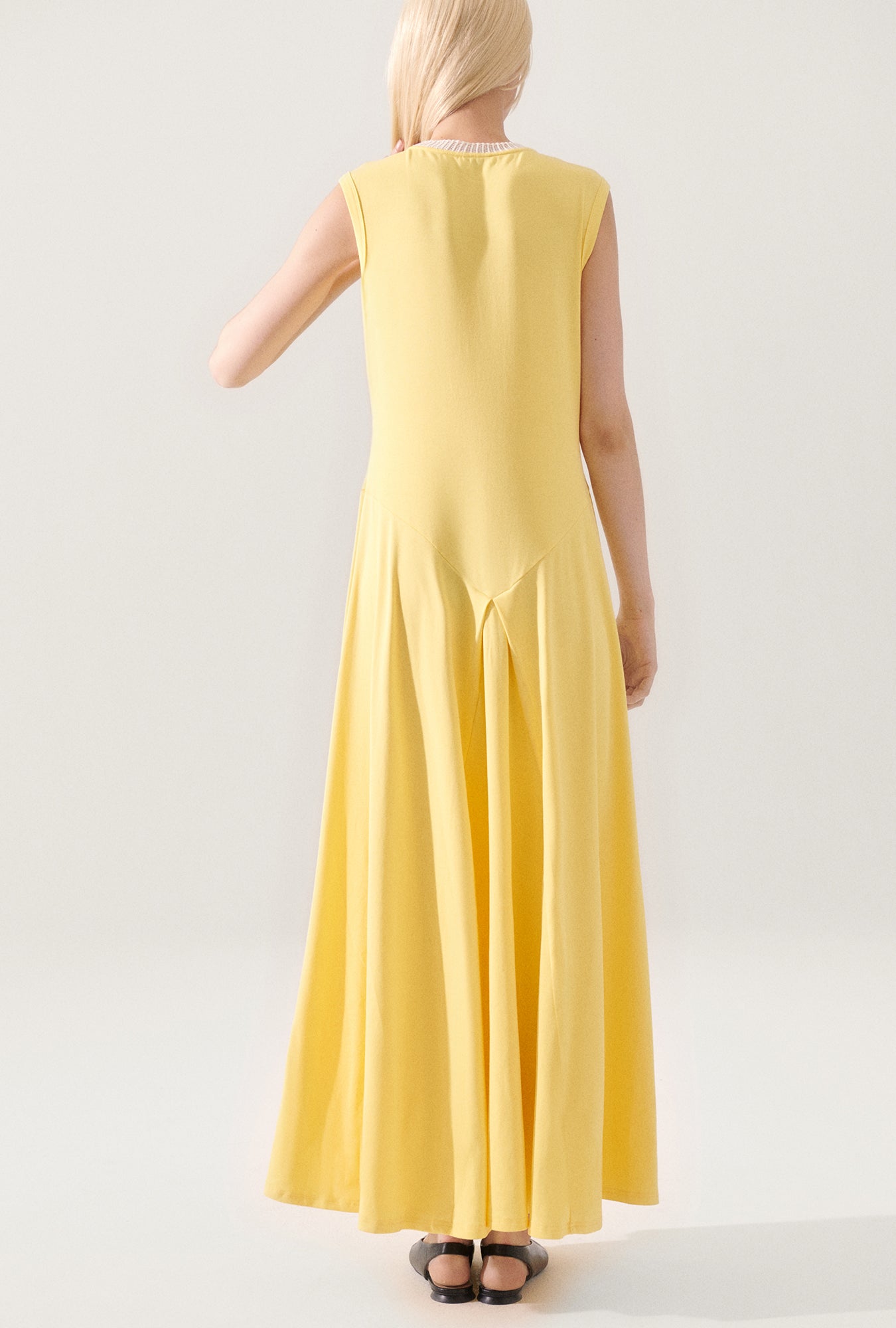 Silk Laundry Crochet Trim Dress (Titanate)