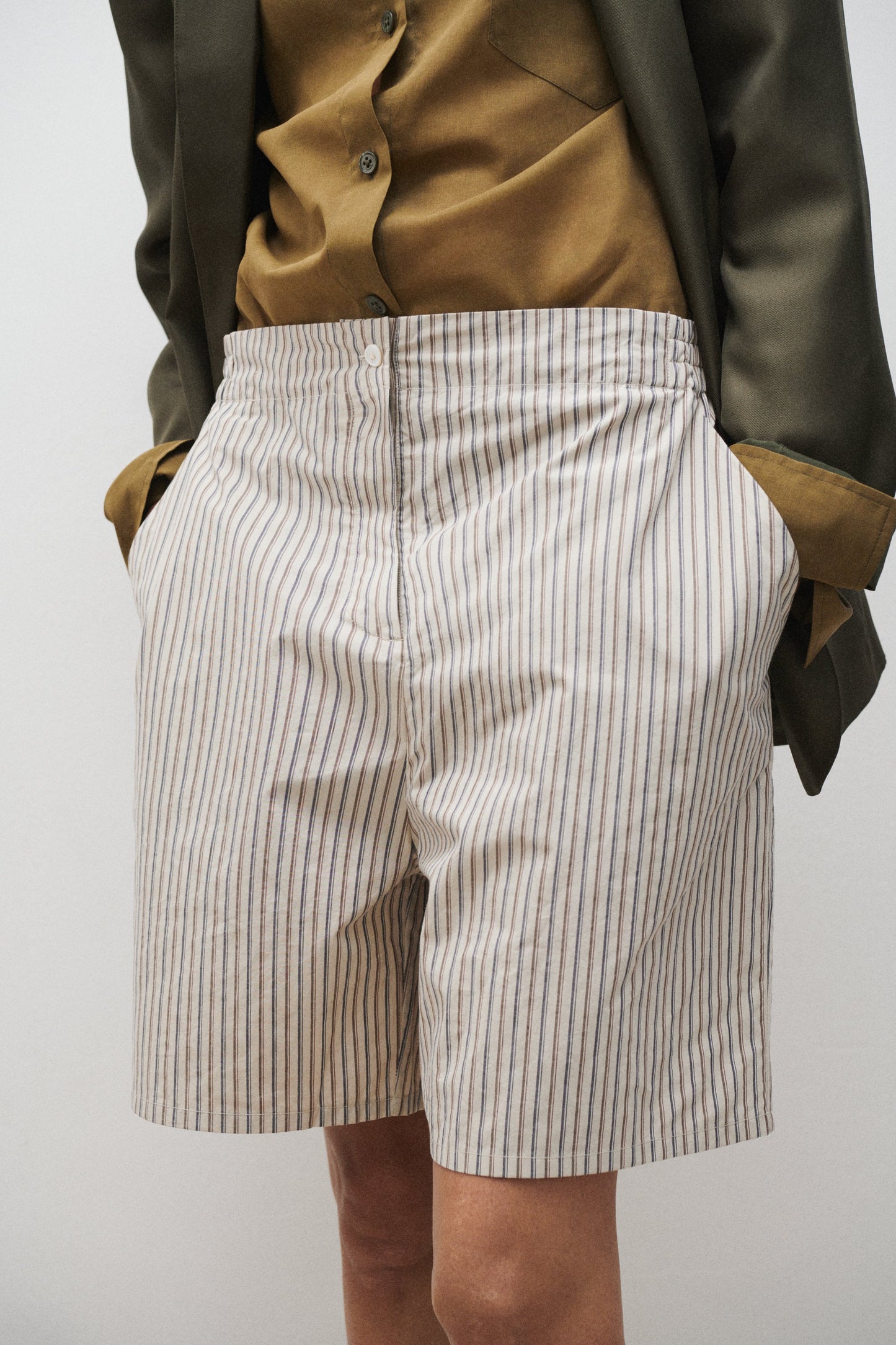 Silk Laundry Cotton Boxers (Slate Stripe)