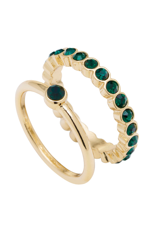 Colette BEZEL STONE RING SET (Print)