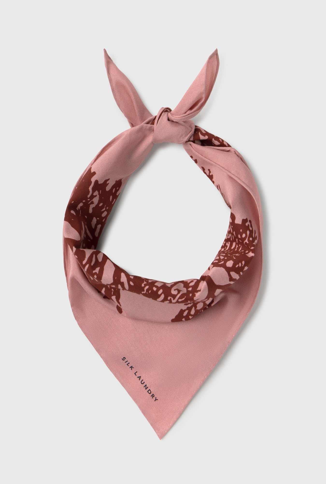 Image of Scarves & Shawls. Productname: Cotton Silk Scarf Pressed Coral in Pressed Coral colour by brand - Silk Laundry