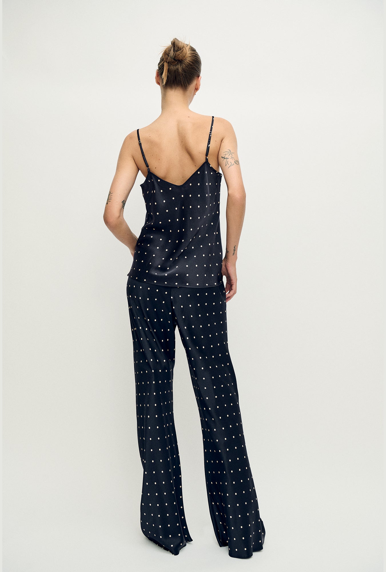 Silk Laundry Bias Cut Pants (Small Polka Dot)