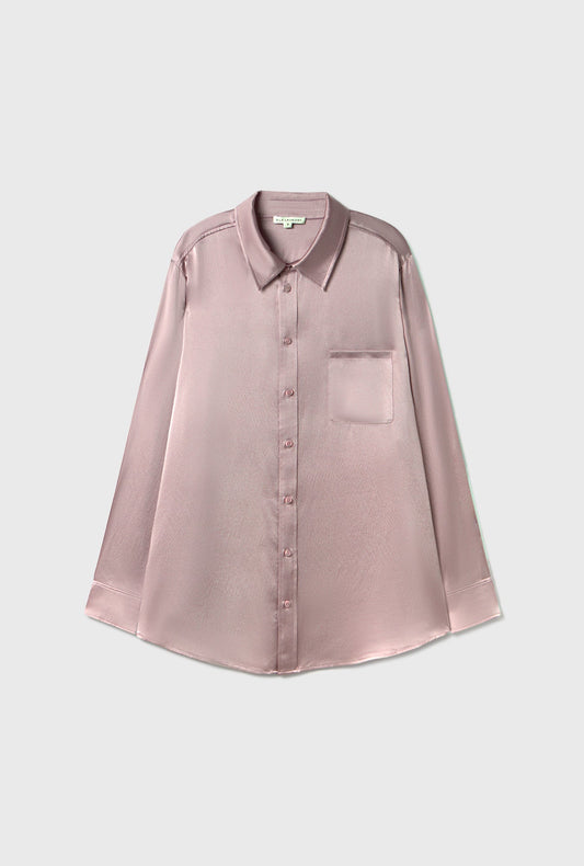 Silk Laundry Hammered Boyfriend Shirt (Lasso)