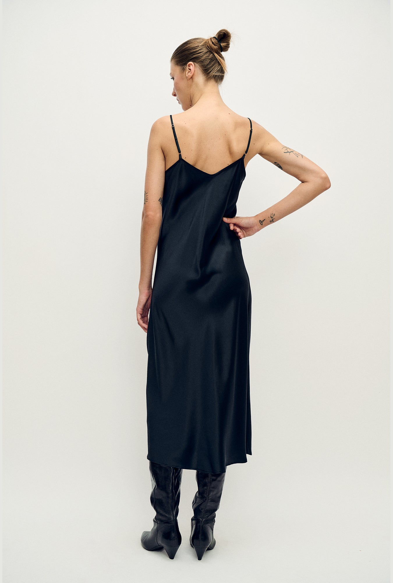 Silk Laundry 90s Slip Dress (Black)