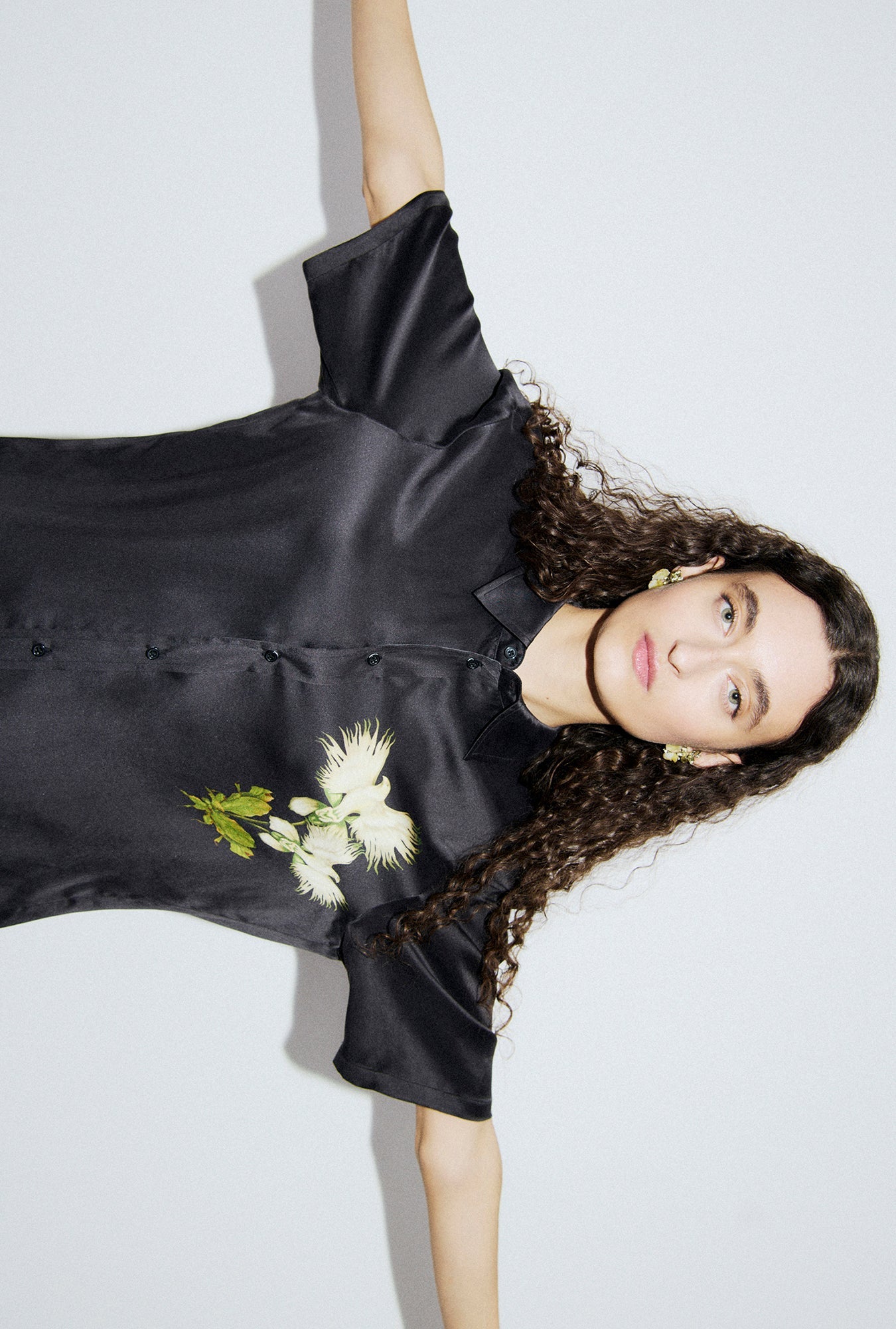 Silk Laundry Short Sleeve Boyfriend Shirt (Egret)