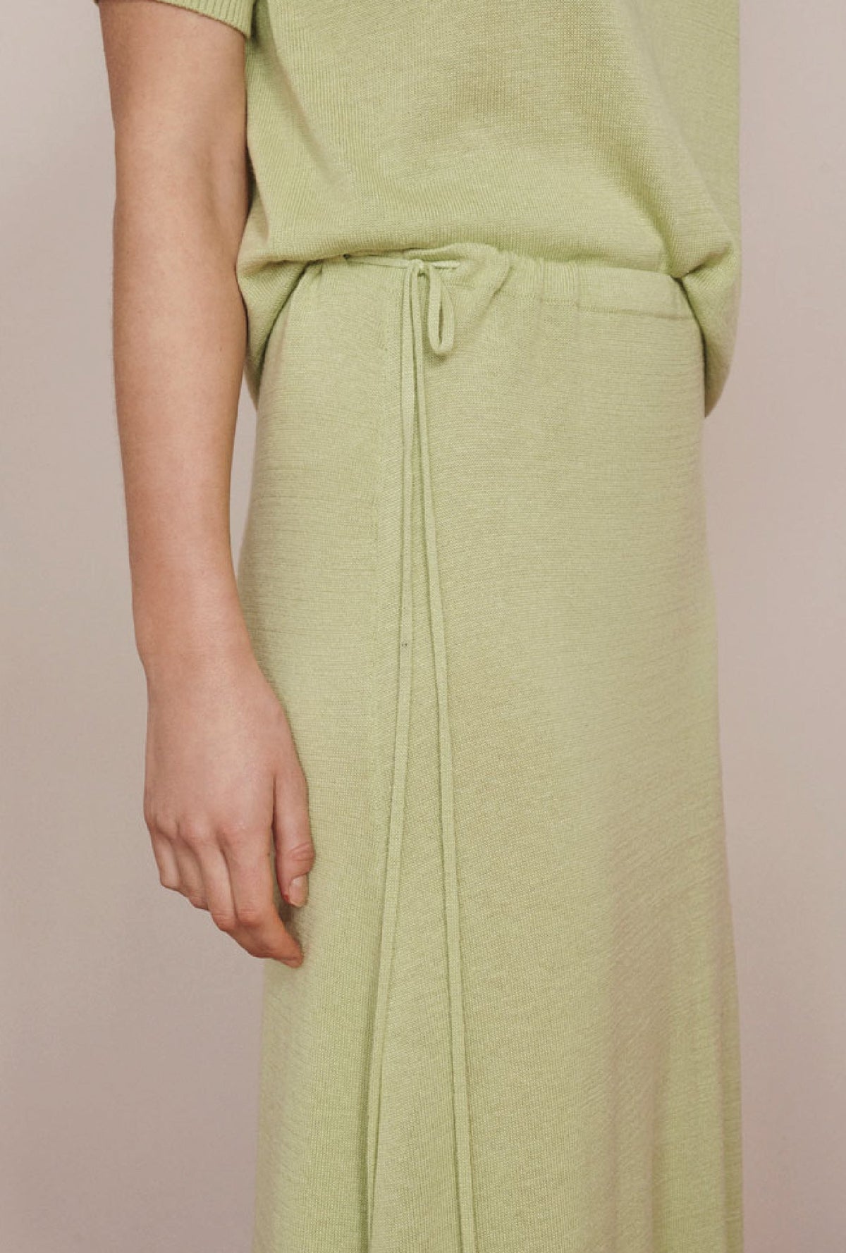 Silk Laundry Drawstring Skirt (Luminary)