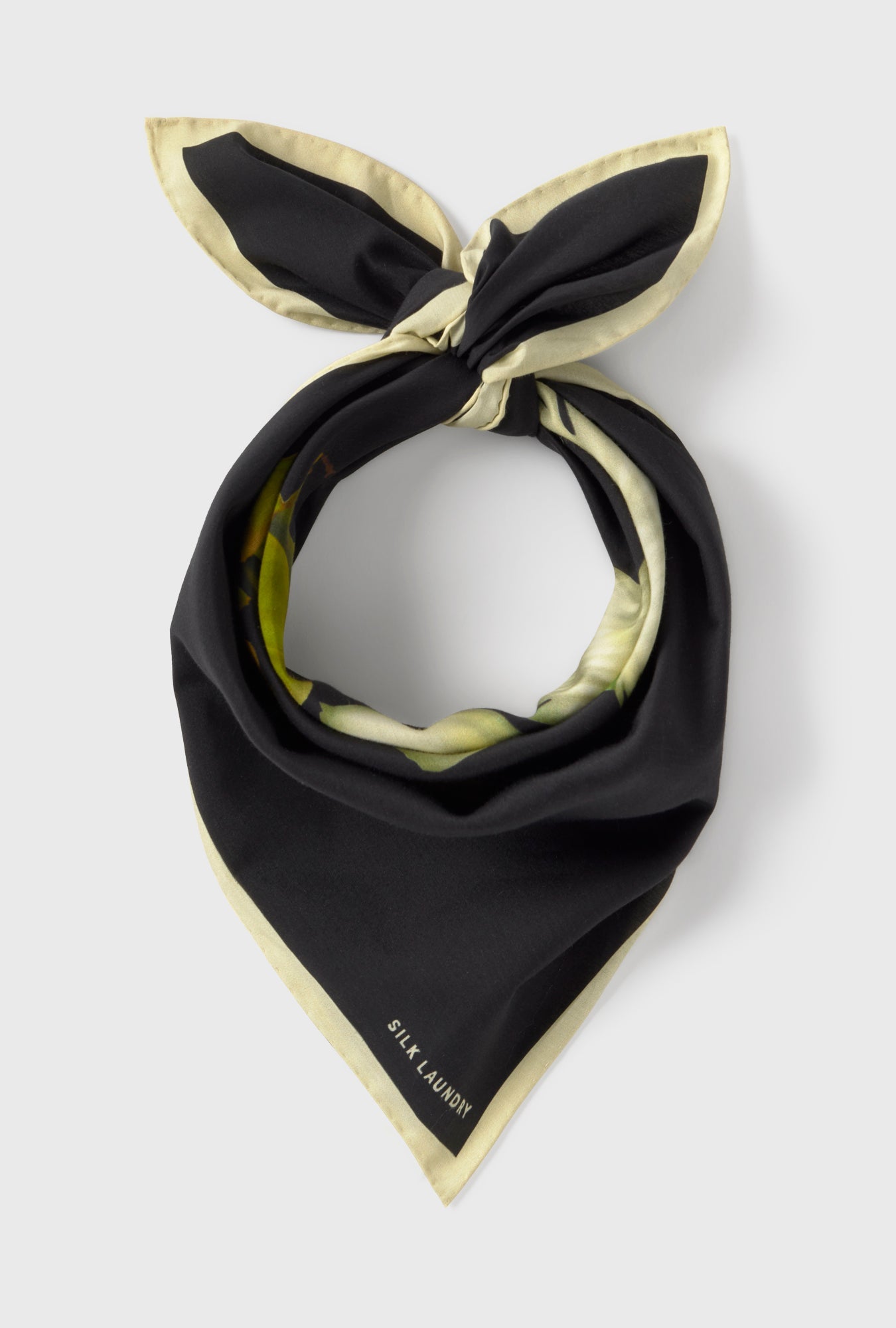 Image of Scarves & Shawls. Productname: Cotton Silk Scarf Egret in Egret colour by brand - Silk Laundry