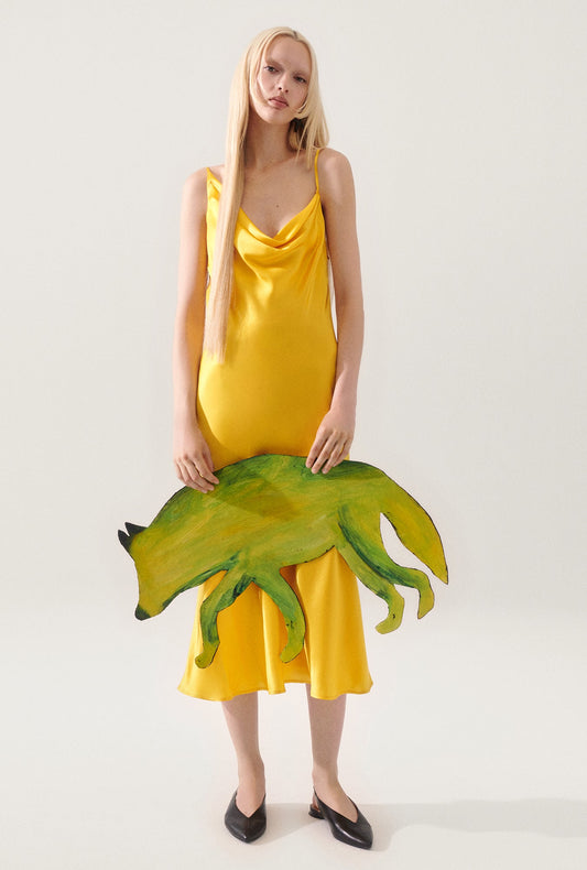 Image of Dresses. Productname: Carrie Dress Marigold in Marigold colour by brand - Silk Laundry