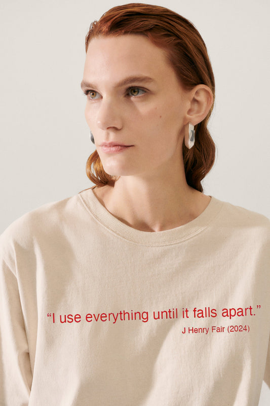 Image of a model wearing Tops. Productname: Silk Laundry T-SHIRT in J Henry Fair colour by brand - Silk Laundry