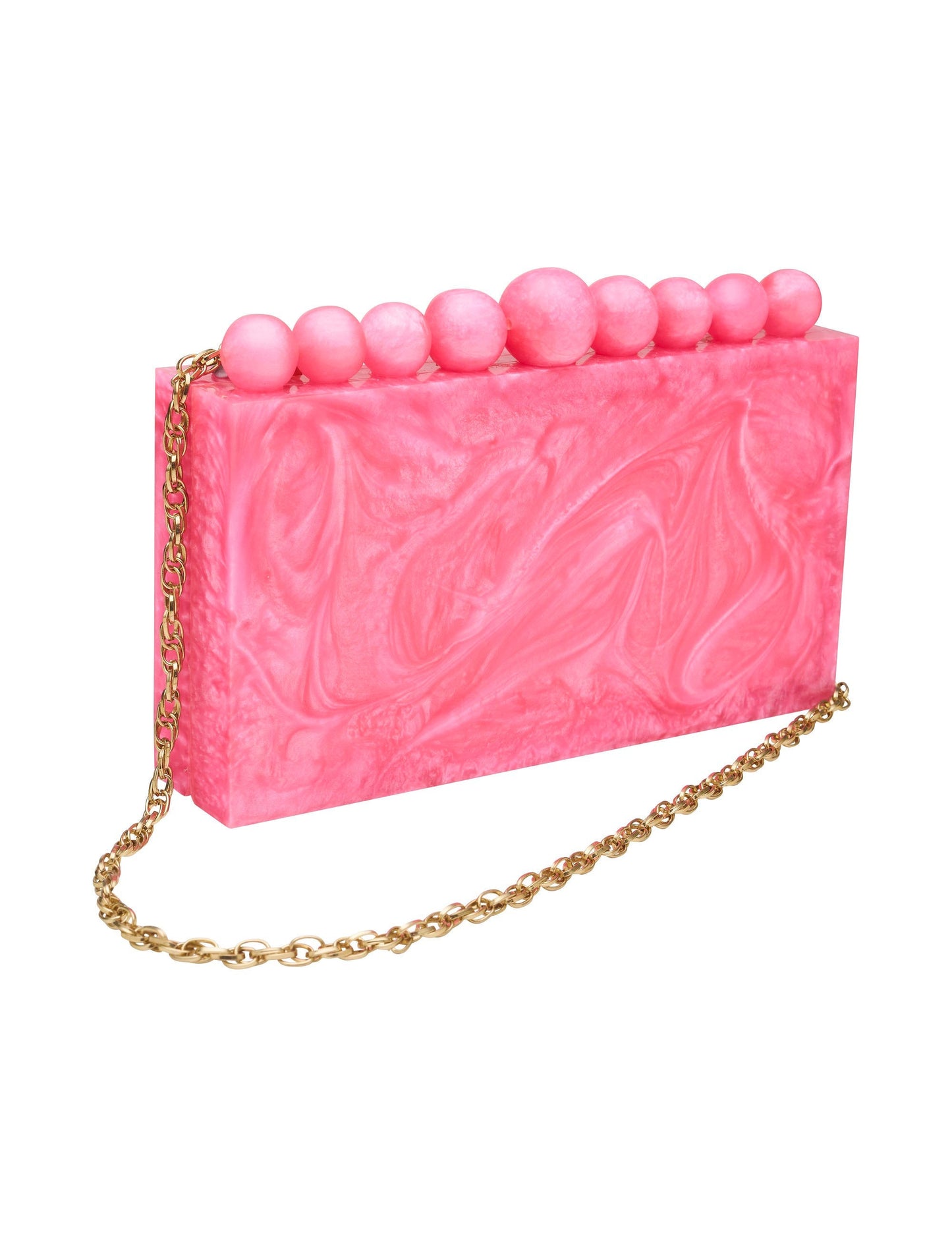 GROUP48 BEADED BOX CLUTCH (Pink)