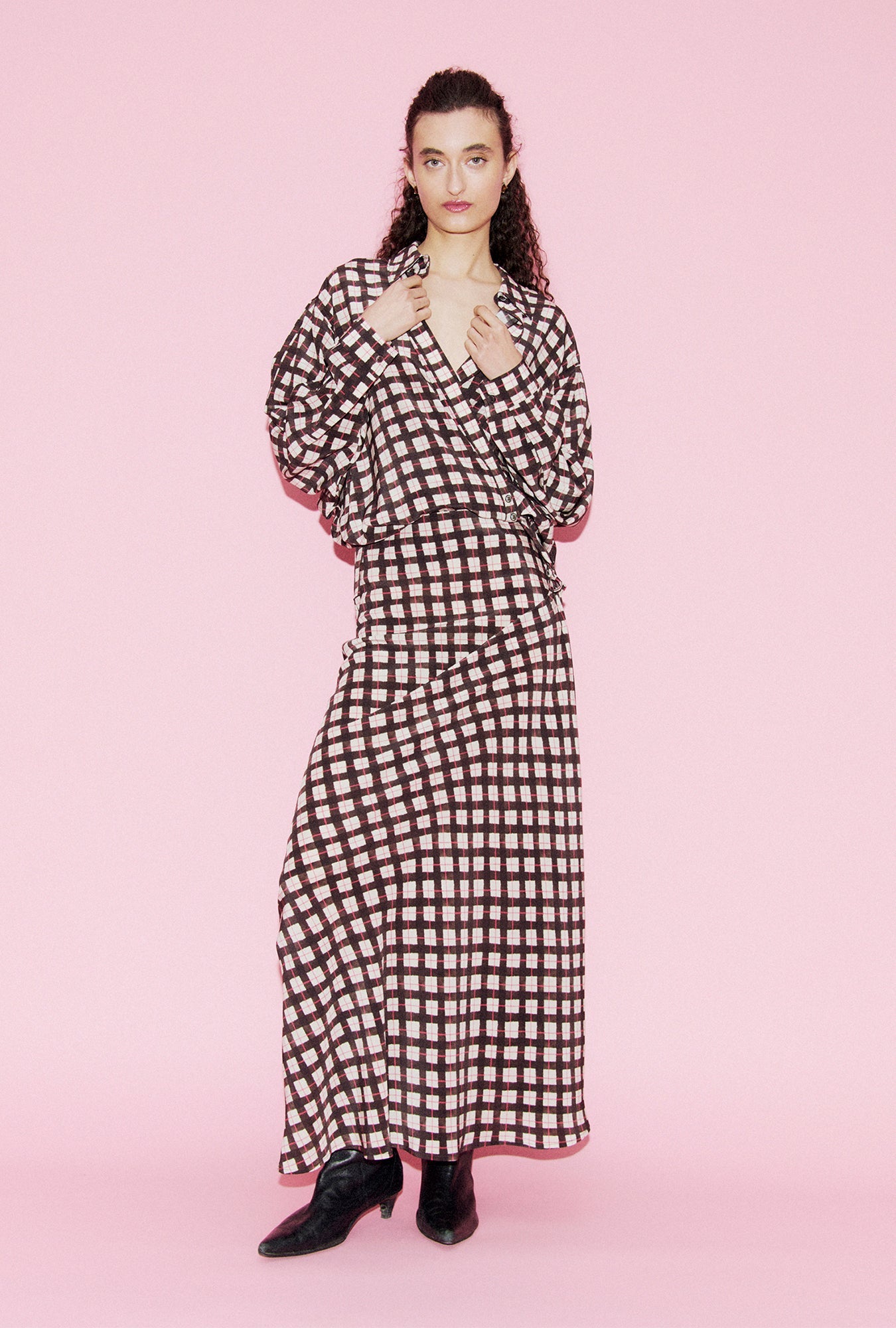 Image of Shirts. Product name - CDC Crossover Shirt Luna Gingham in Luna Gingham colour by brand - Silk Laundry