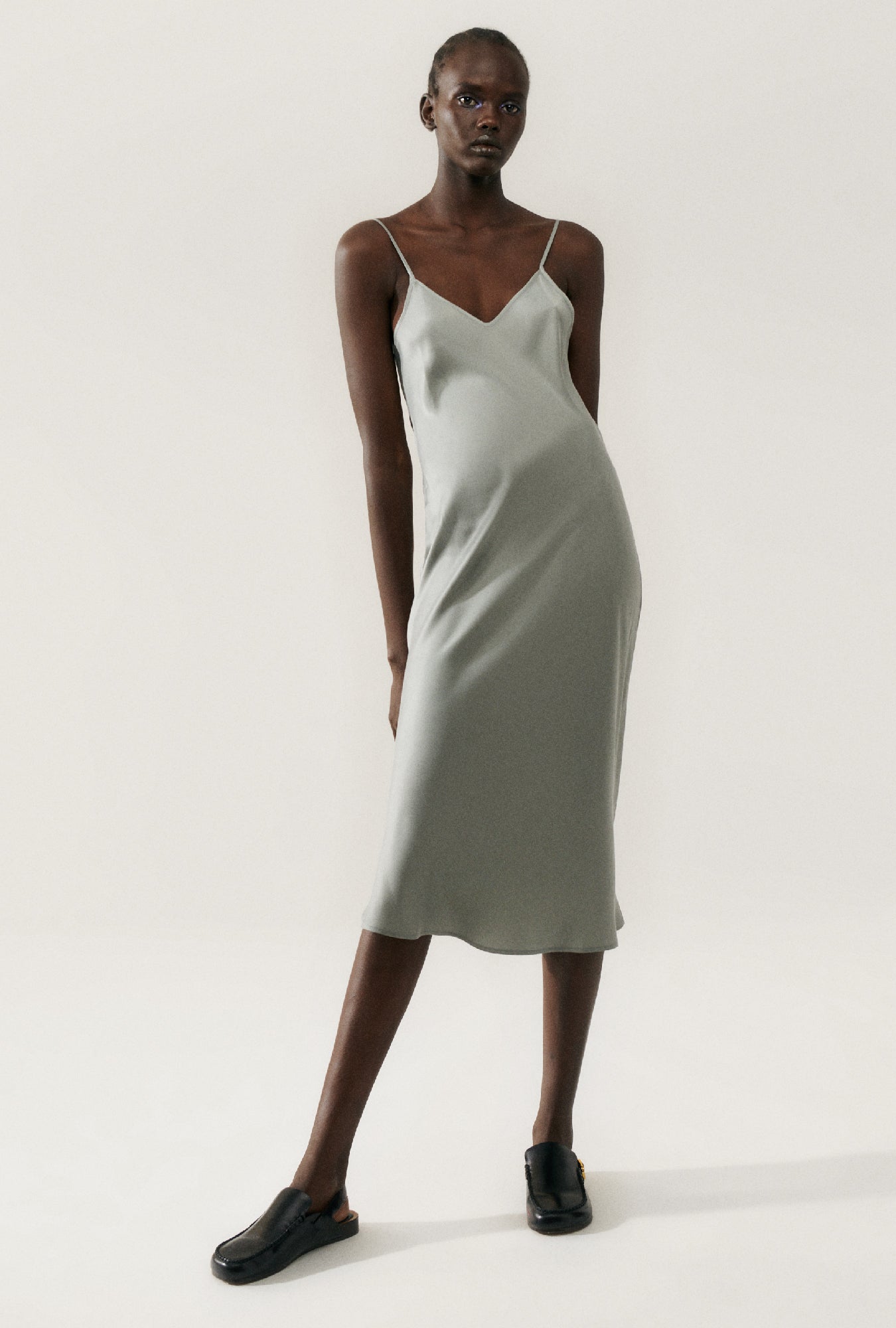 Image of Dresses. Product name - 90s Slip Dress Moon in Moon colour by brand - Silk Laundry