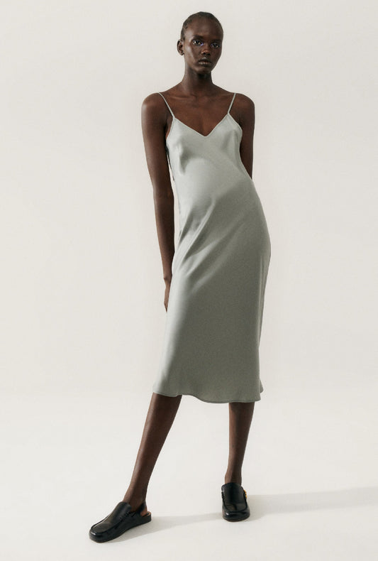 Image of Dresses. Product name - 90s Slip Dress Moon in Moon colour by brand - Silk Laundry