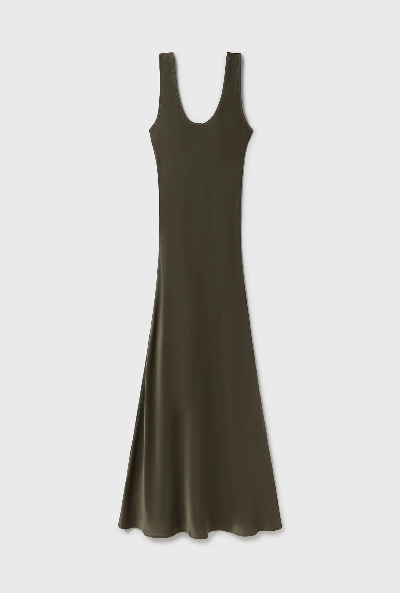 Silk Laundry Scoop Neck Dress (Pine)