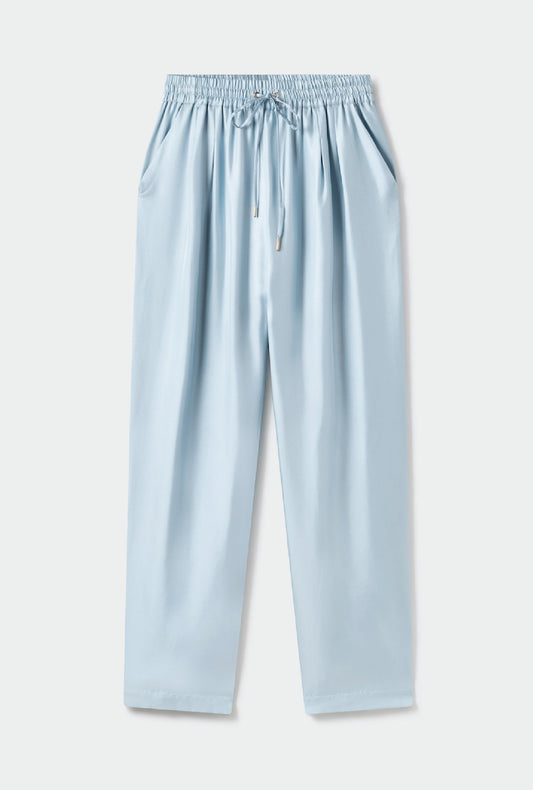 Silk Laundry Twill Slouch Pants (Sky)
