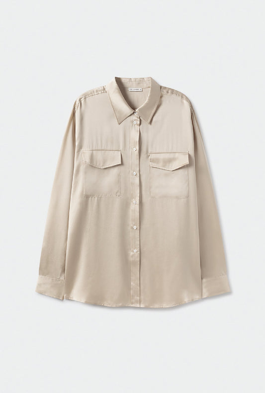 Silk Laundry BOYFRIEND SHIRT (Hazelnut)