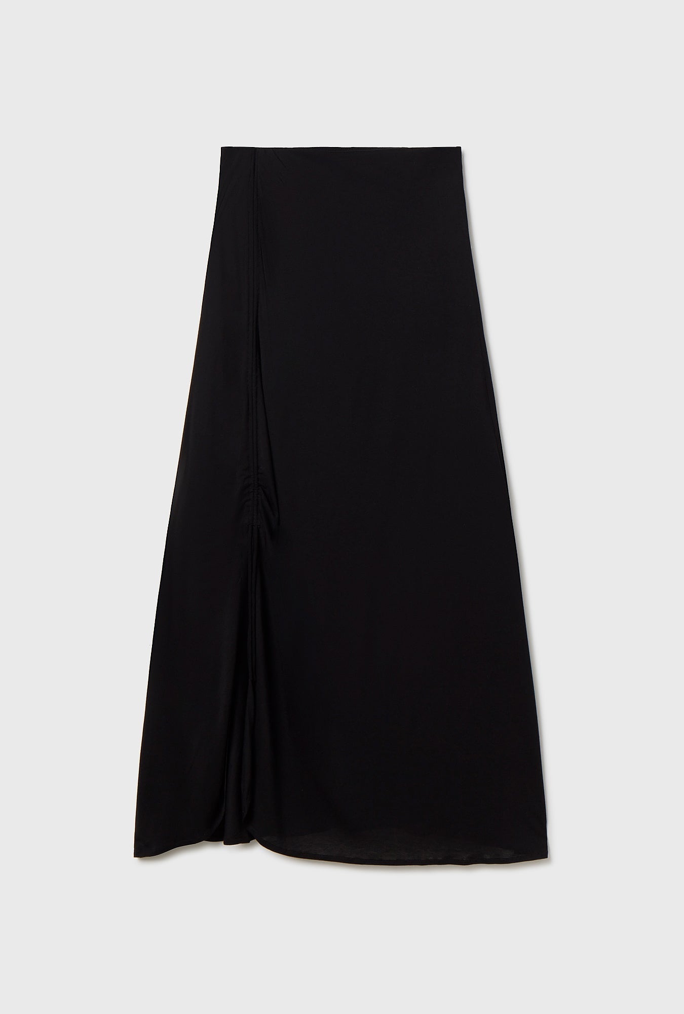 Silk Laundry Jersey Modal Ruched Skirt (Black)