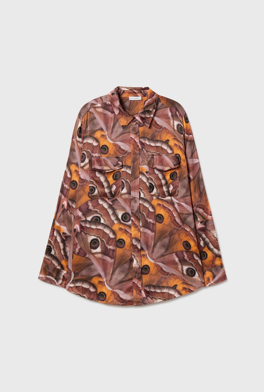 Silk Laundry Boyfriend Shirt (Wingspan)