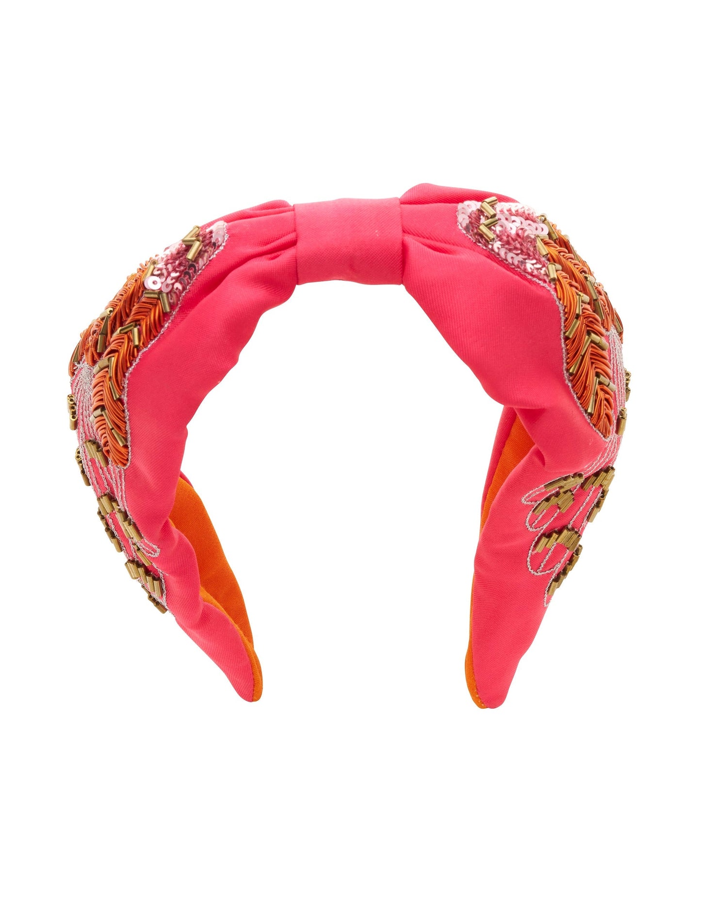 GROUP48 FEATHER BEAD AND EMBROIDERY WIDE KNOT HEADB (Print)