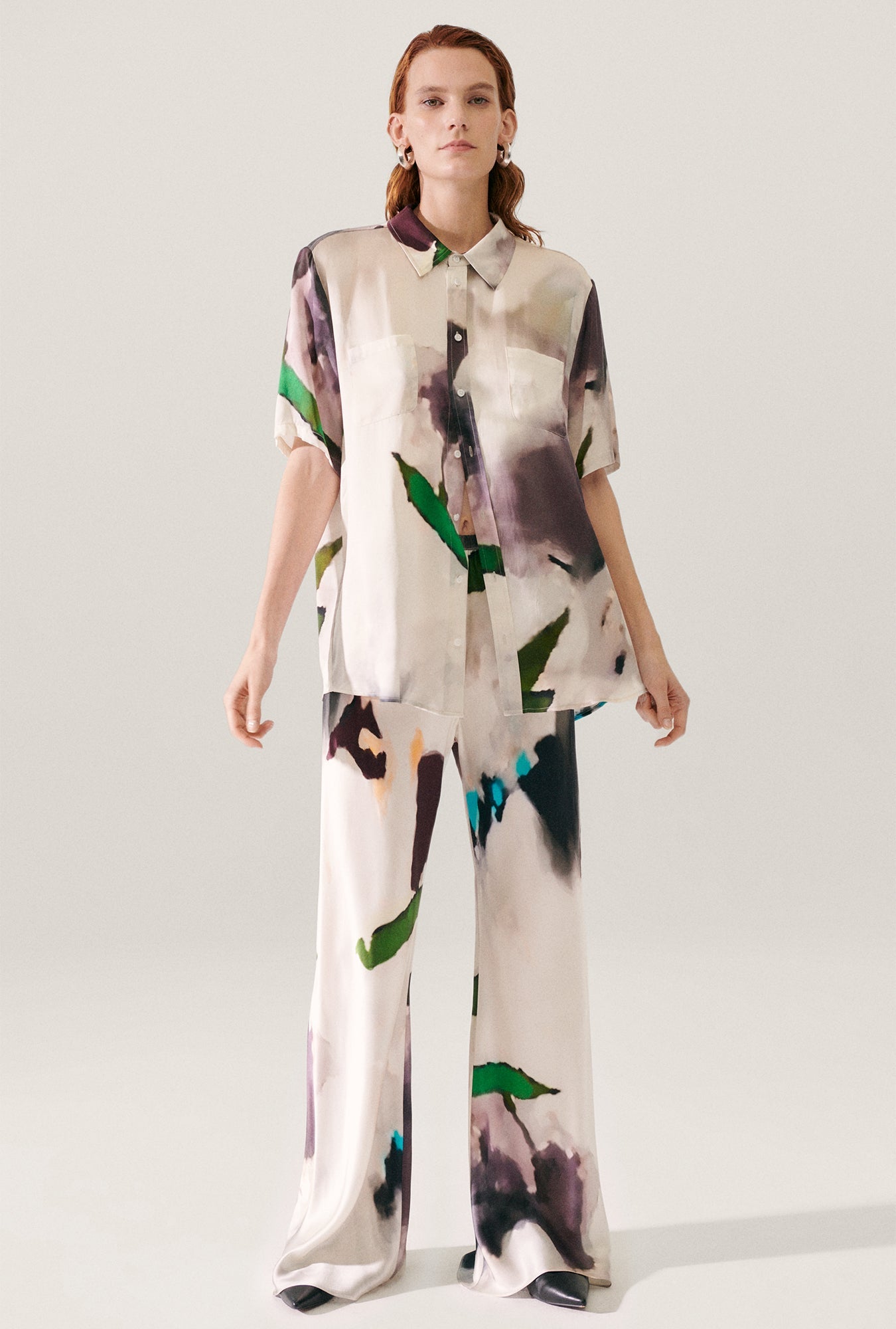 Silk Laundry Bias Cut Pants (Phosphate)