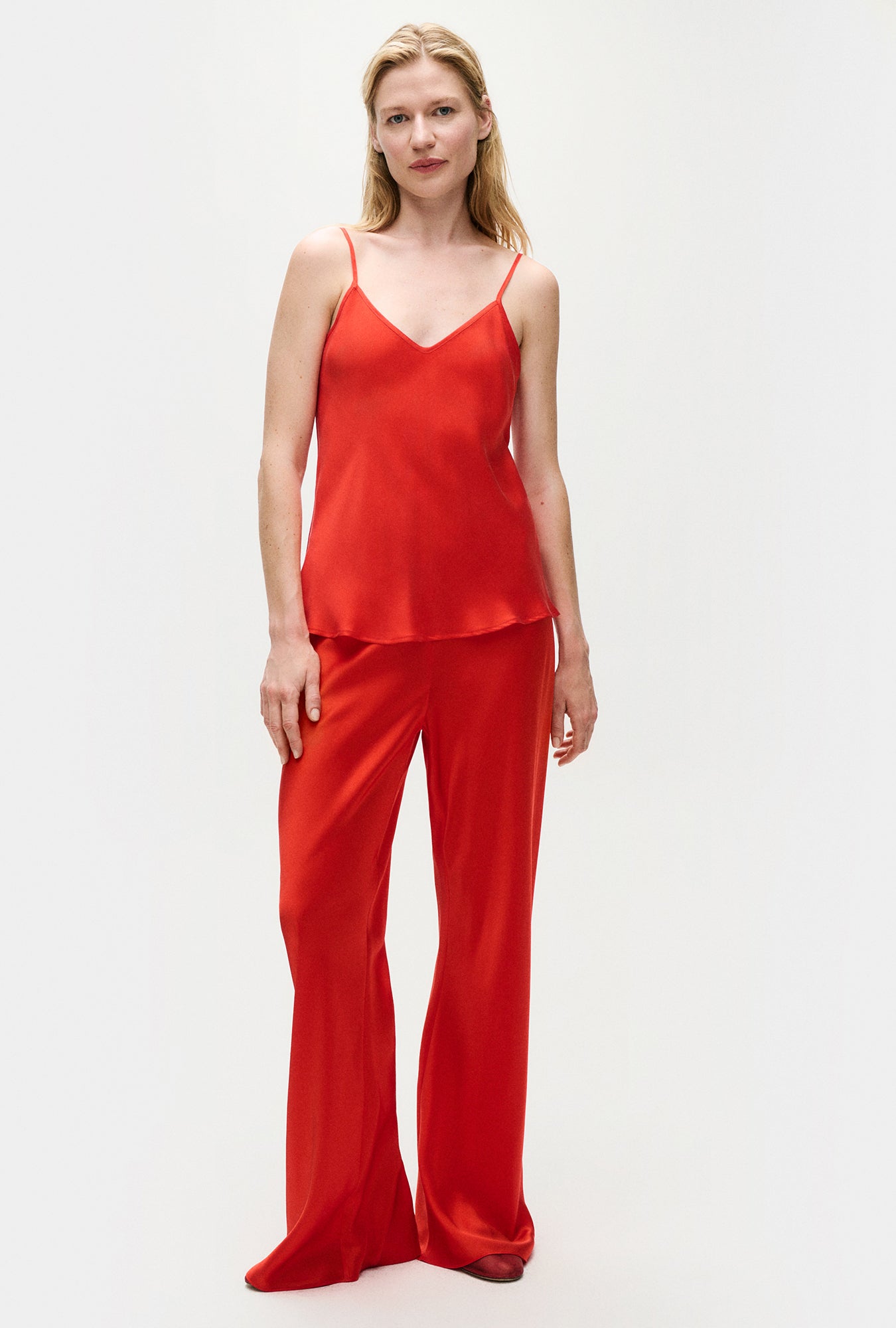 Silk Laundry Bias Cut Cami (Geranium)