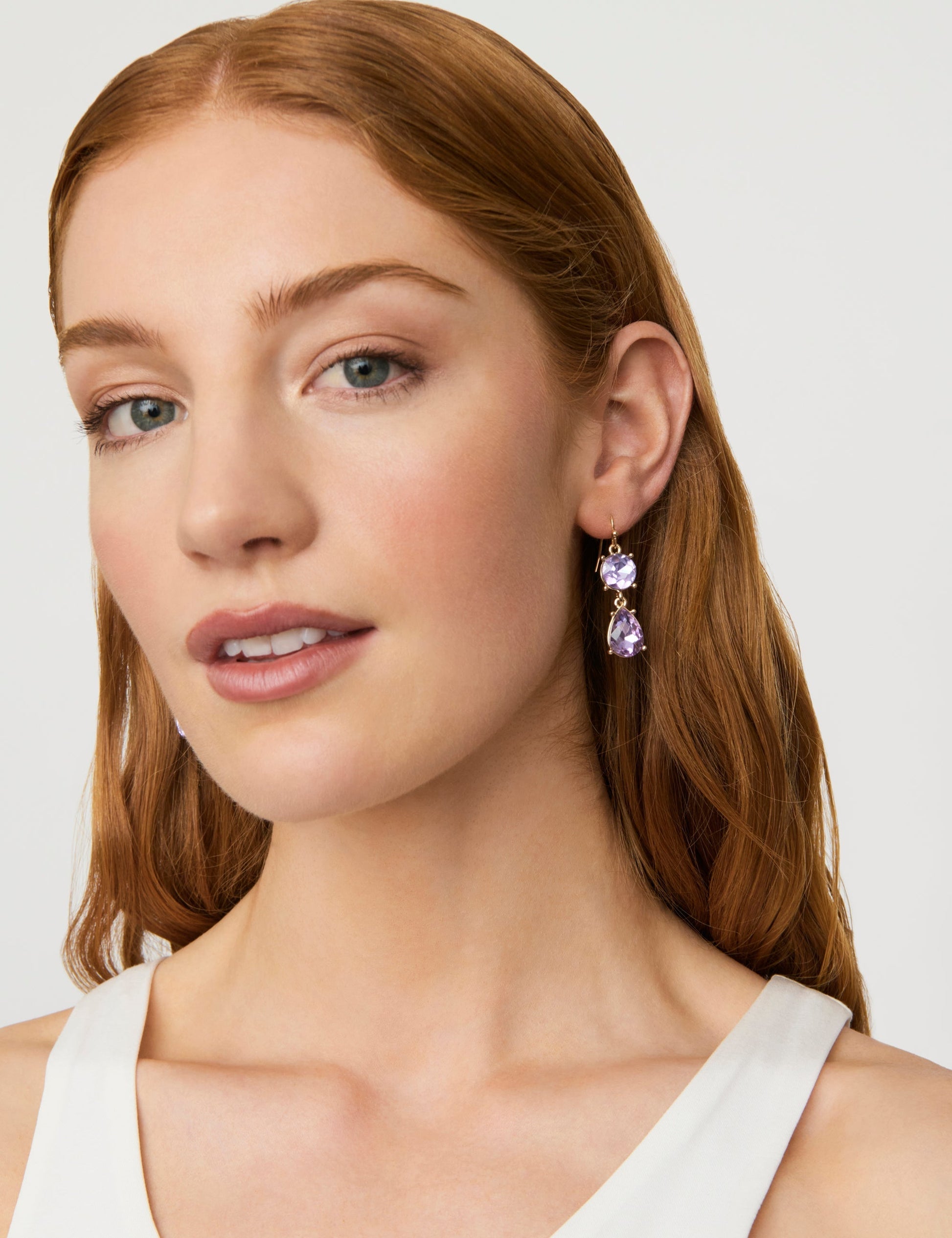 Image of Earrings. Productname: Colette DUO STONE DROP EARRING in Print colour by brand - Colette