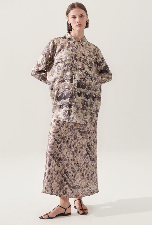 Image of Shirts. Productname: Boyfriend Shirt Aster Floral in Aster Floral colour by brand - Silk Laundry