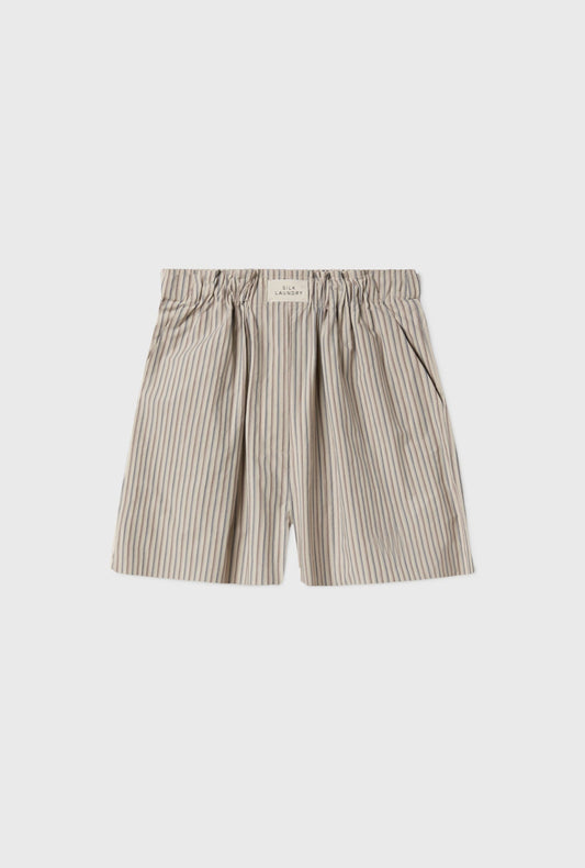 Silk Laundry Cotton Boxers (Slate Stripe)