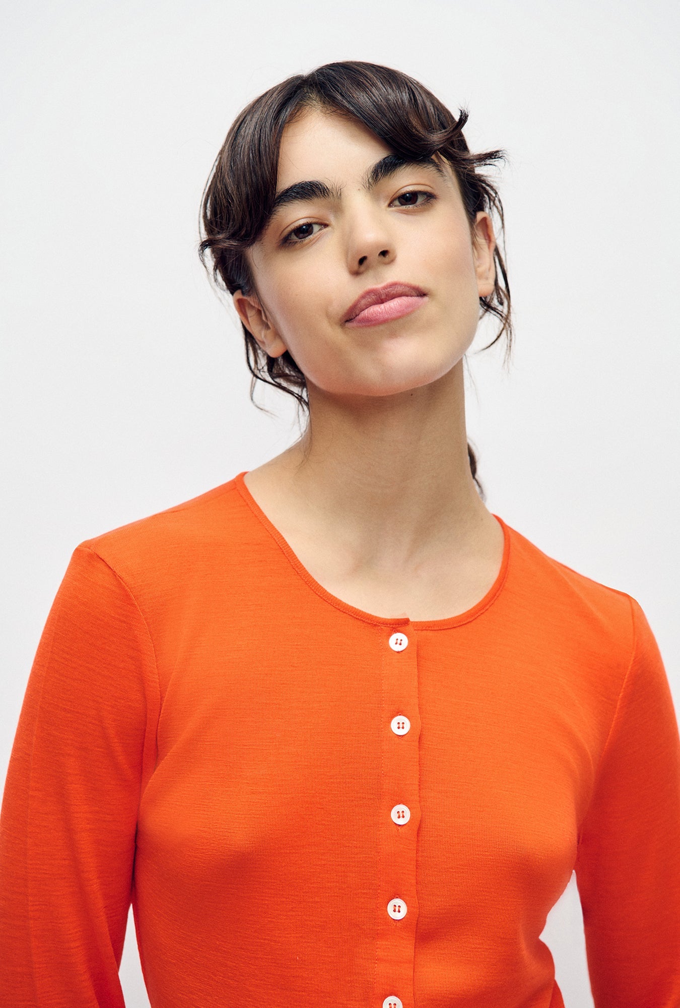 Silk Laundry Merino Cardigan (Sunset)