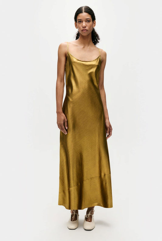 Image of Dresses. Productname: Silk Laundry 1996 Dress Gold in Gold colour by brand - Silk Laundry