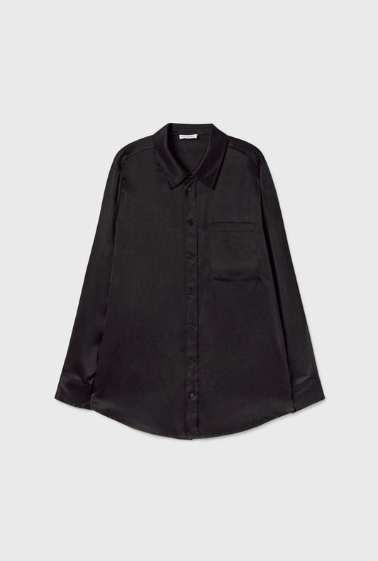 Silk Laundry Boyfriend Shirt (Coral Jacquard)