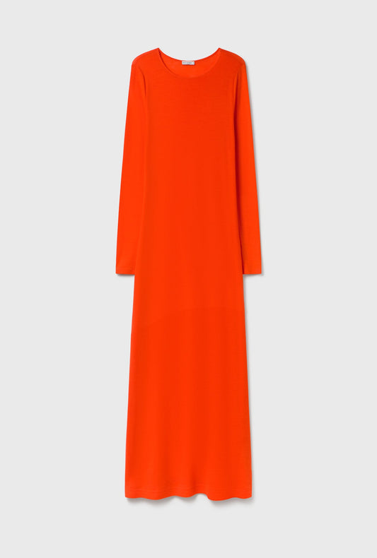 Silk Laundry Merino Full Sleeve Dress (Sunset)
