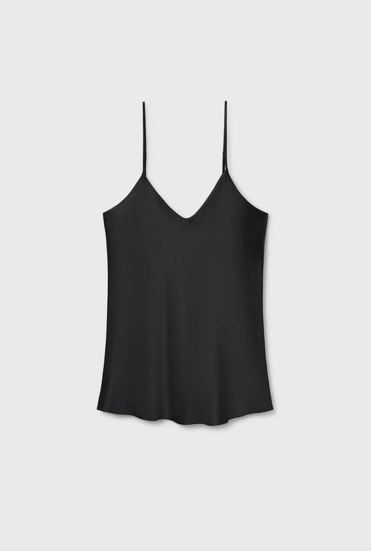 Silk Laundry Bias Cut Cami (Black)