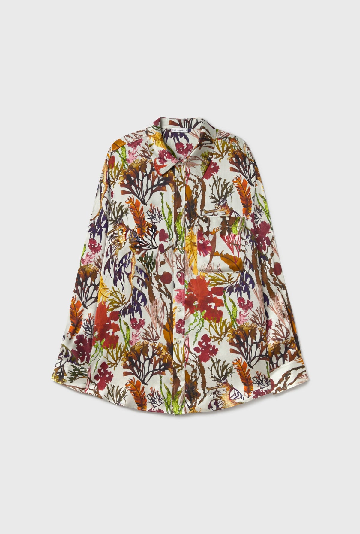Silk Laundry Boyfriend Shirt (Planktonic)