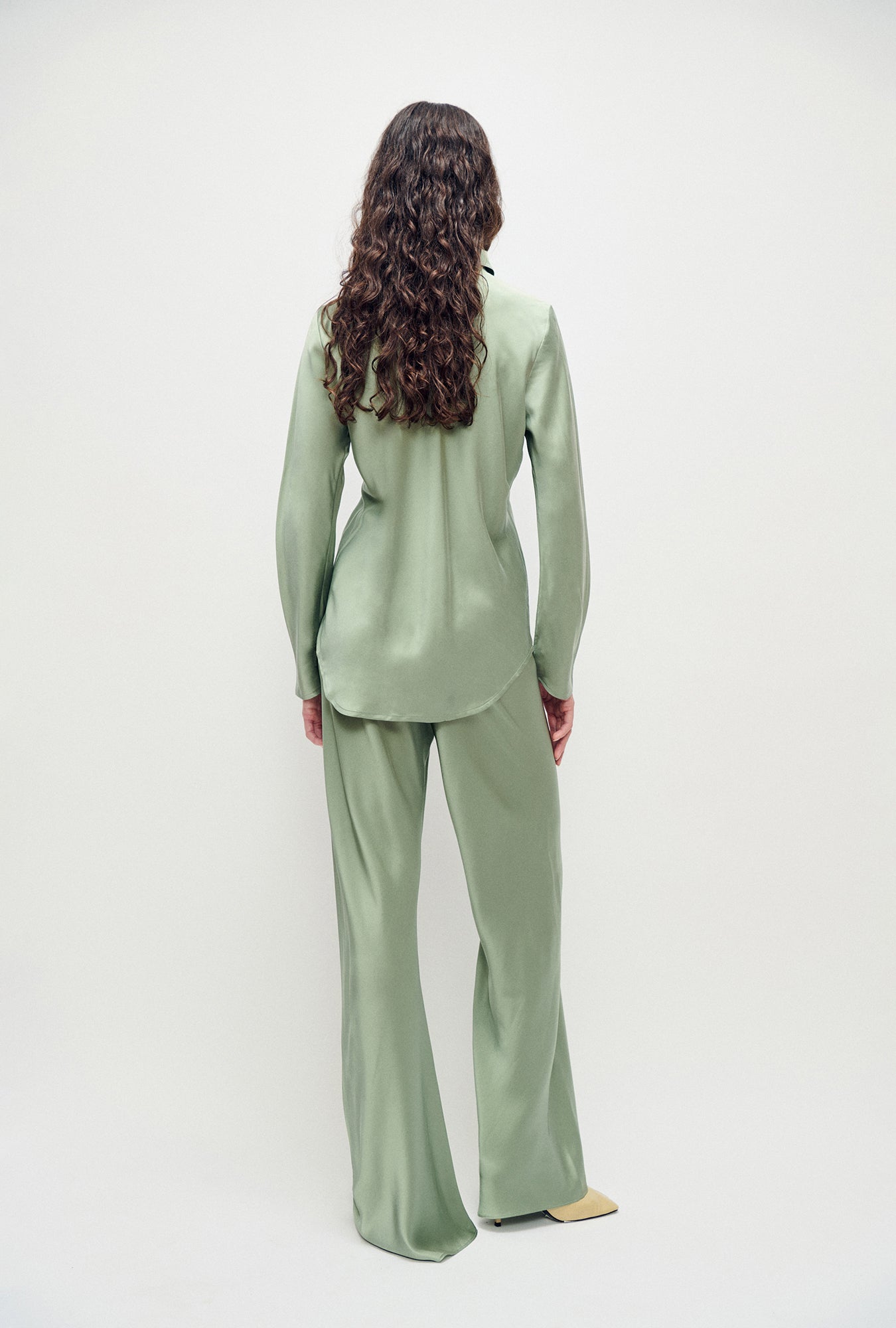 Silk Laundry Bias Cut Pants (Moonshine)