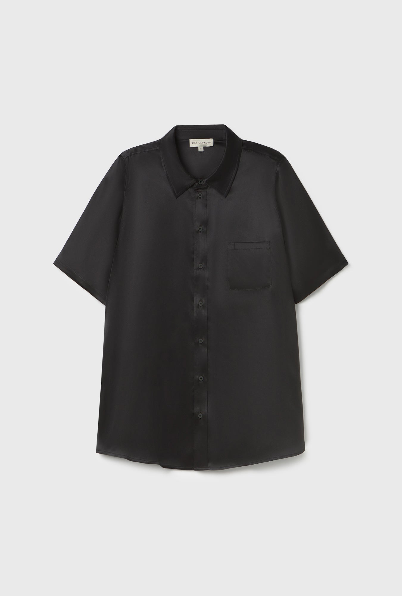 Silk Laundry Short Sleeve Boyfriend Shirt (Year Of The Horse)