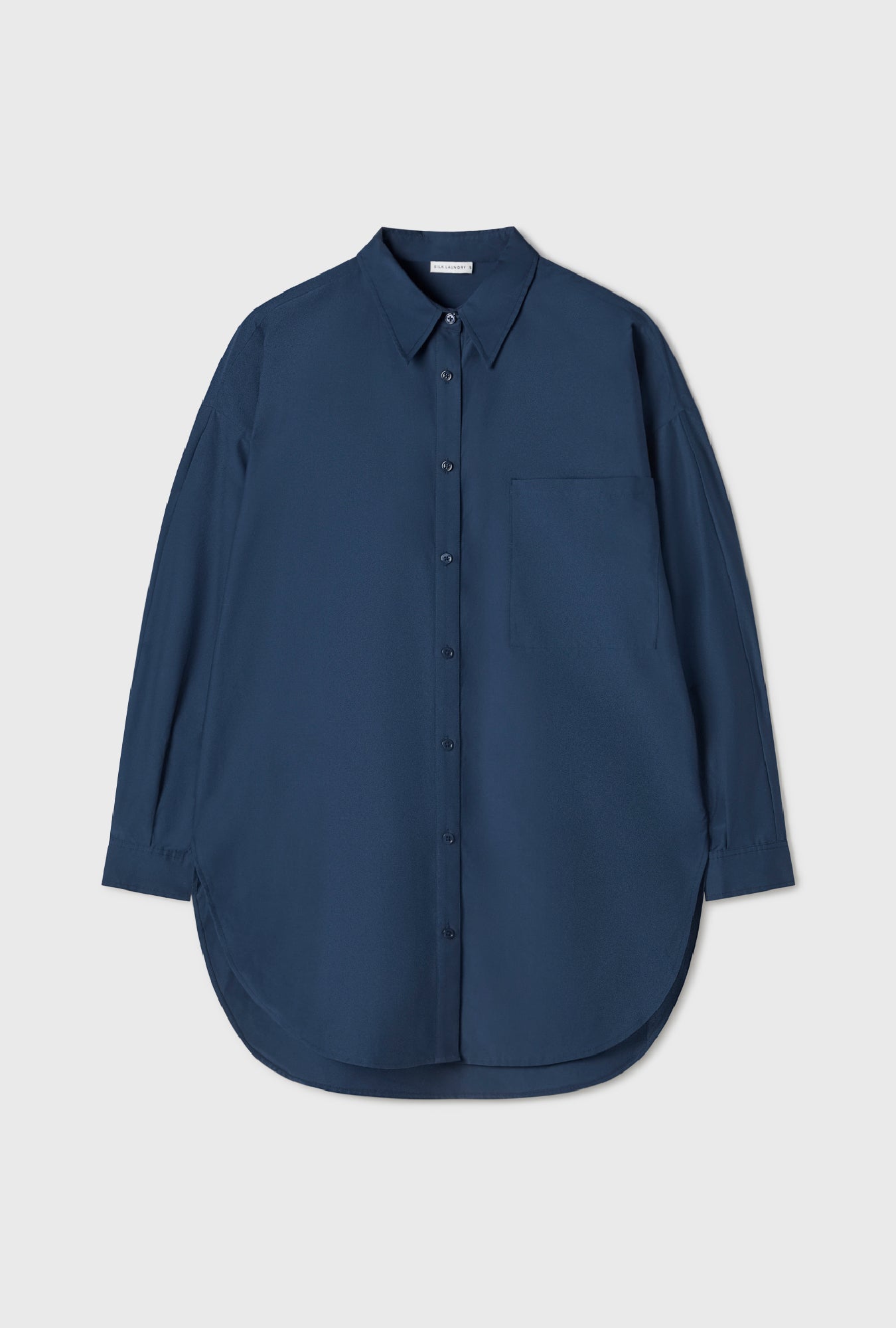 Laundry Cotton Silk Round Shirt (Midnight)