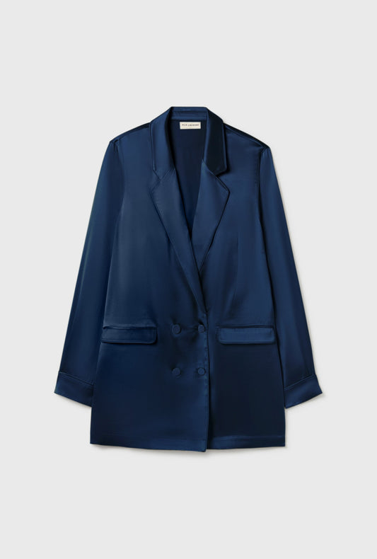 Silk Laundry Relaxed Blazer (Midnight)