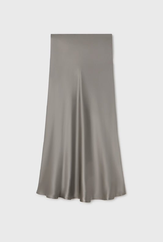 Silk Laundry Long Bias Cut Skirt (Moon)