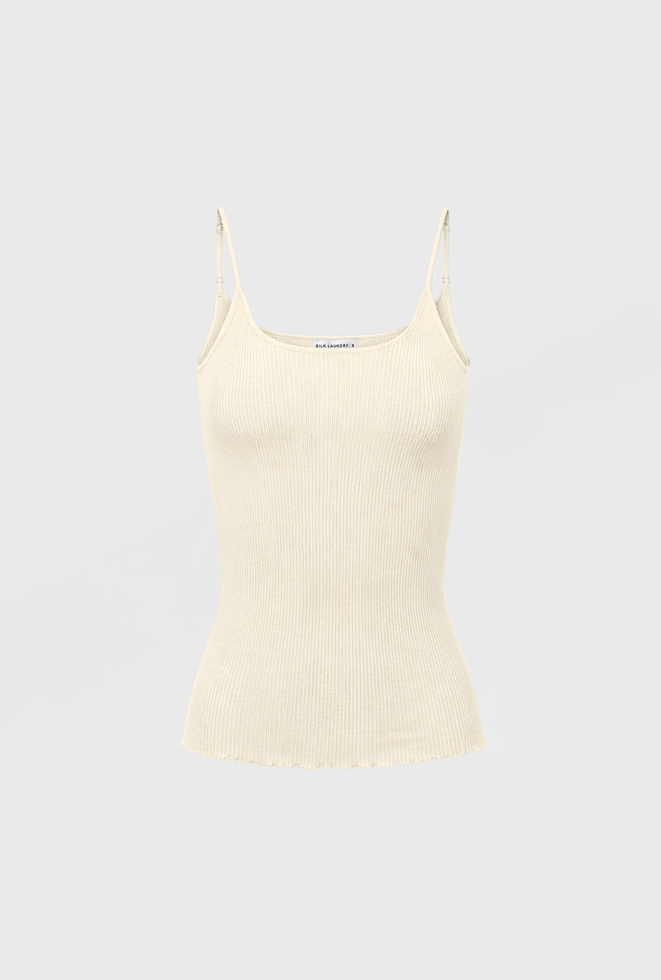 Laundry Silk Wool Ribbed Essential Cami (White)