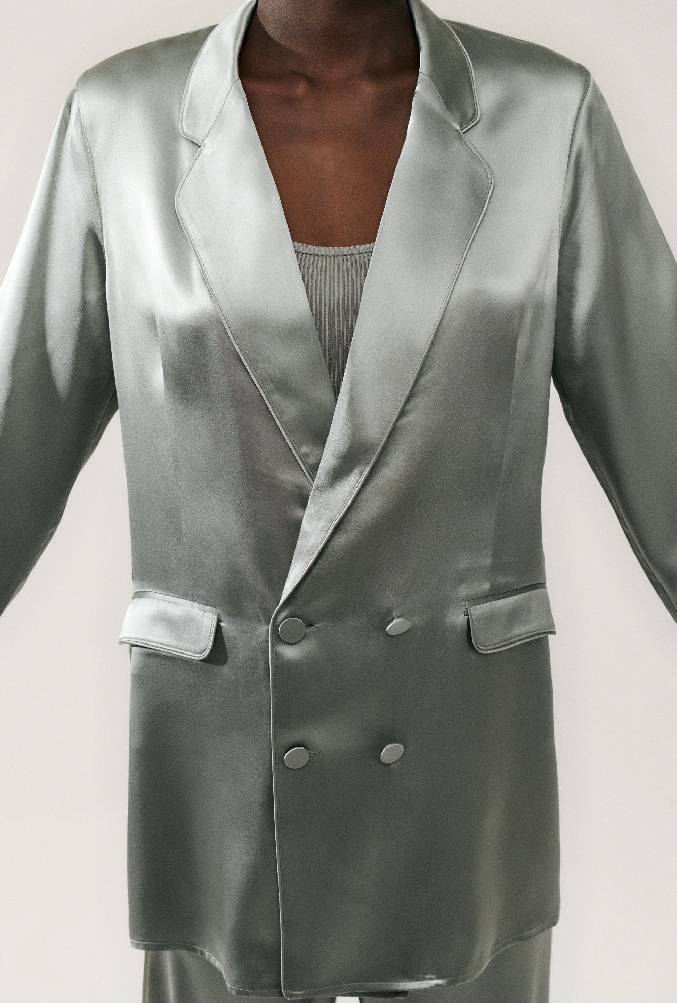 Silk Laundry Relaxed Blazer (Moon)