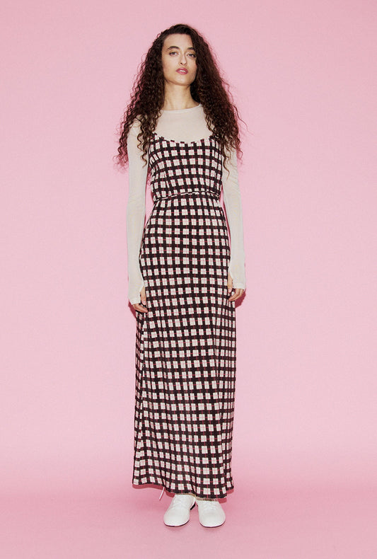 Image of Dresses. Product name - CDC 1996 Dress Luna Gingham in Luna Gingham colour by brand - Silk Laundry
