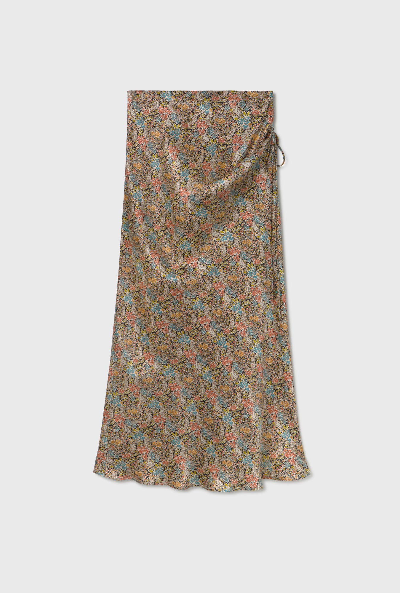 Silk Laundry Long Bias Cut Skirt (Sugar Floral)