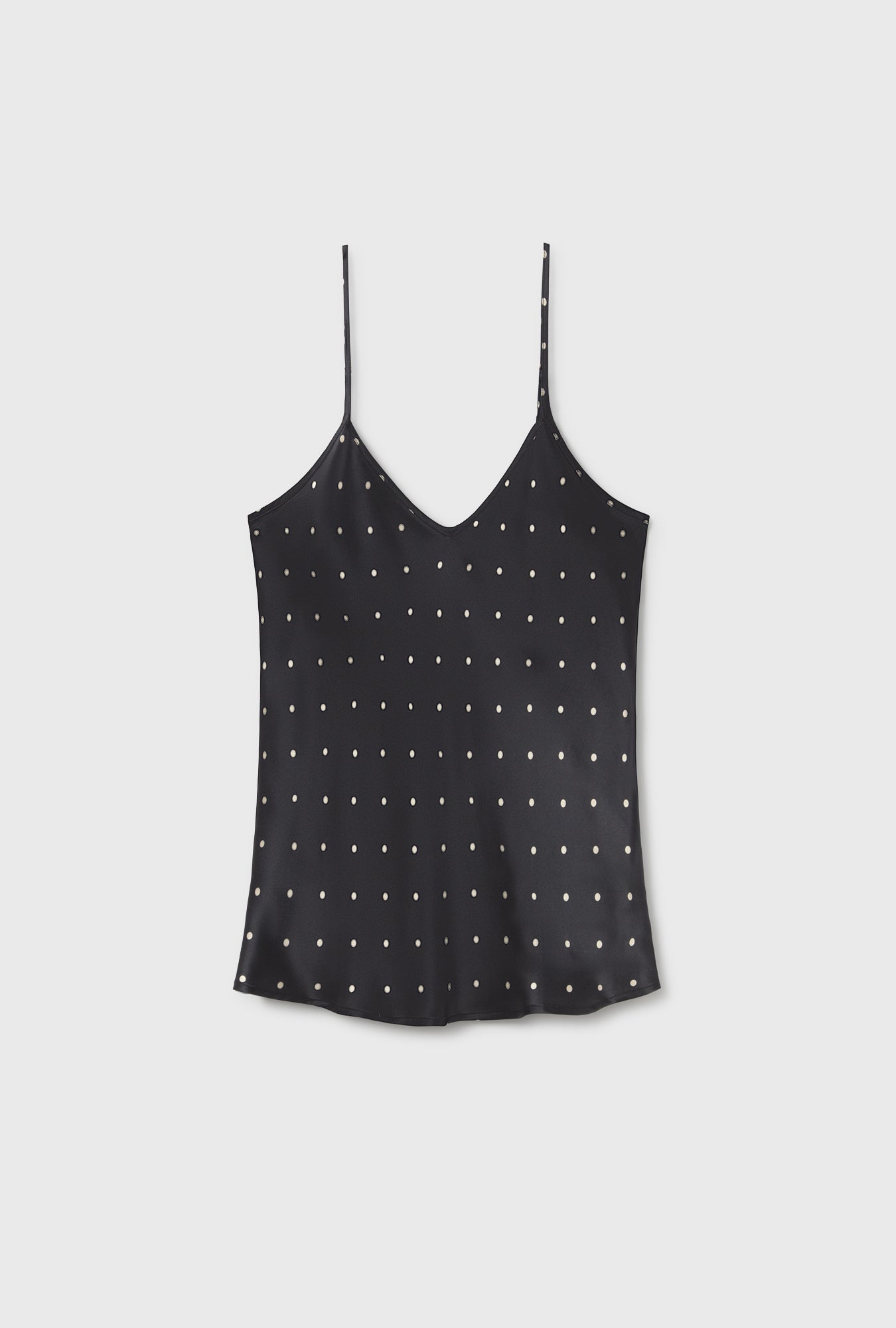 Silk Laundry Bias Cut Cami (Small Polka Dot)