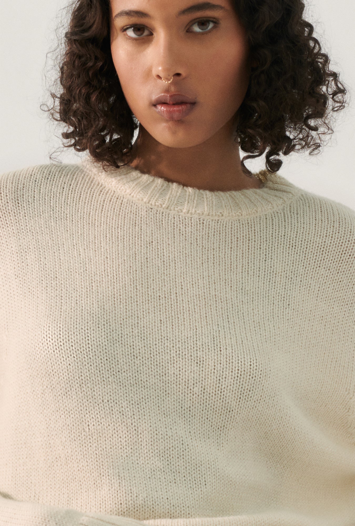 Silk Laundry Knit Crewneck (Natural)