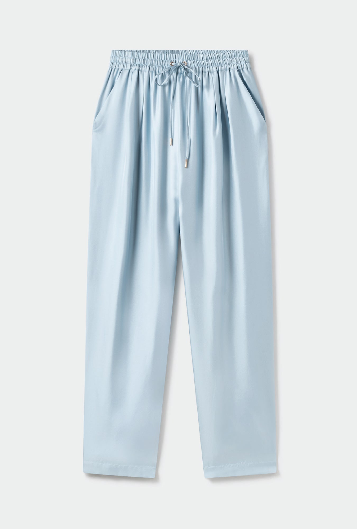 Silk Laundry Twill Slouch Pants (Sky)