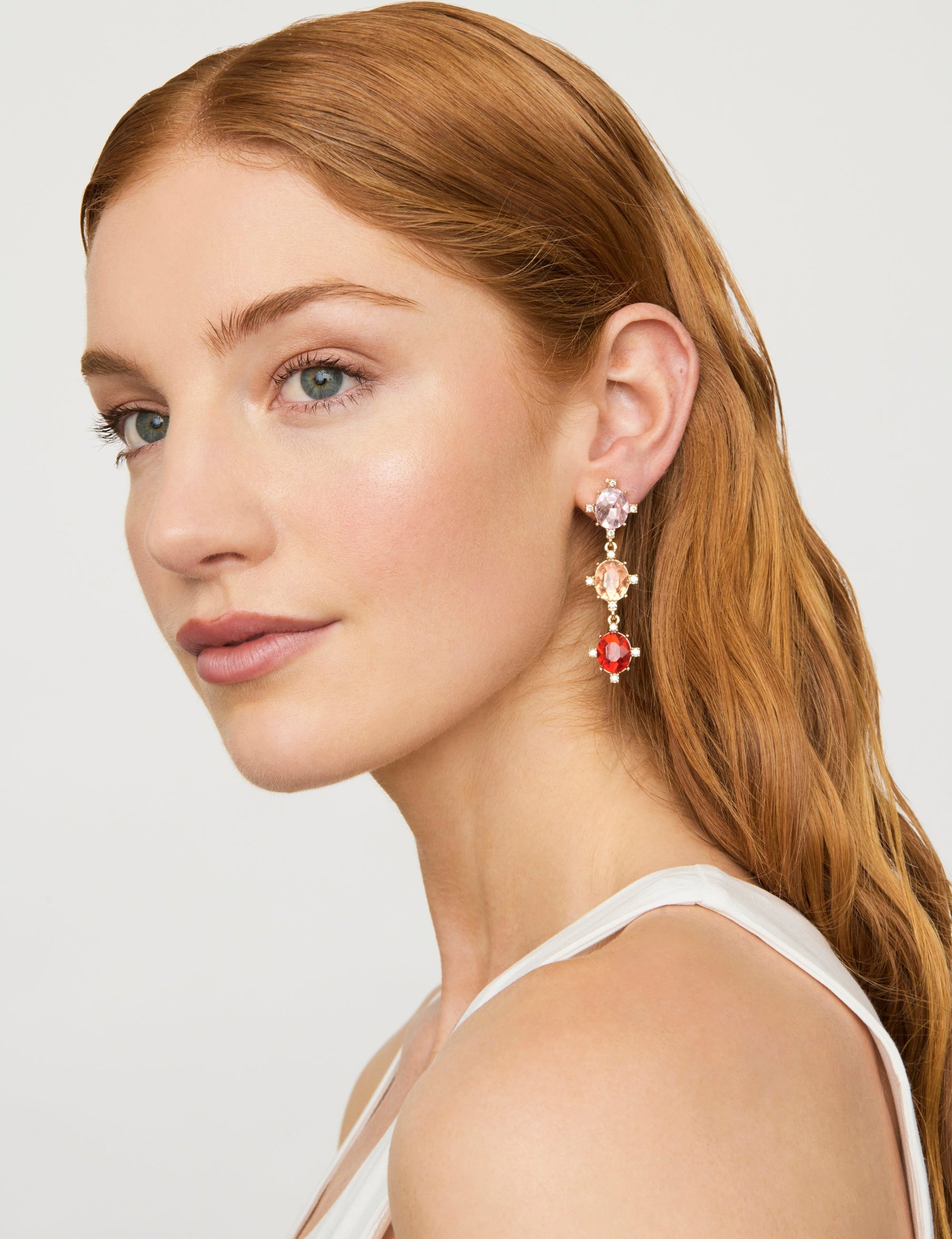 Image of Earrings. Productname: Colette BAROQUE DROP EARRING in Pink colour by brand - Colette