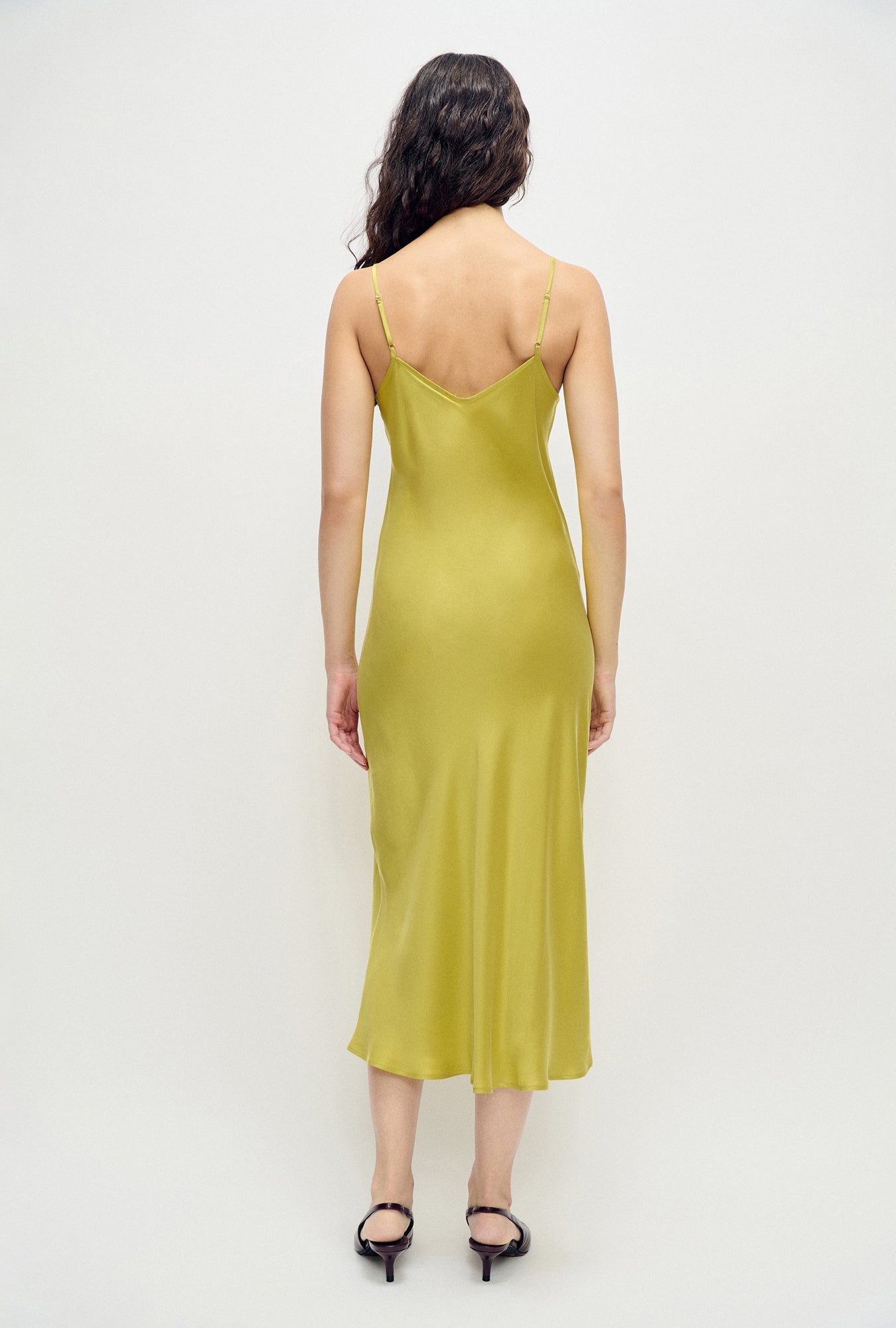 Silk Laundry 90s Slip Dress (Limelight)